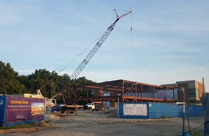 Kansas City Orthopaedic Institute hospital expansion progress as of July 1, 2017