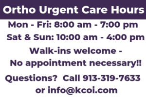 Ortho Urgent Care | Walk In Ortho & Sports Injuries | Kansas City